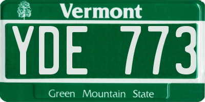 VT license plate YDE773