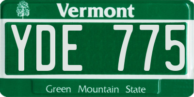 VT license plate YDE775