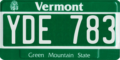 VT license plate YDE783
