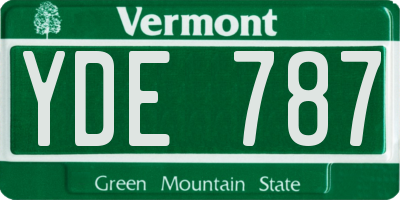 VT license plate YDE787