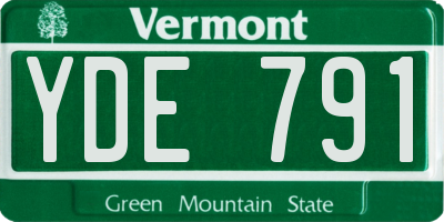 VT license plate YDE791
