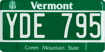 VT license plate YDE795