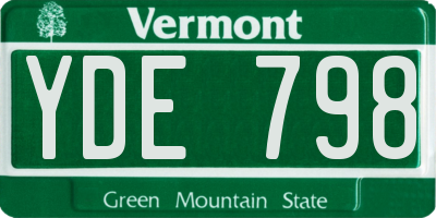 VT license plate YDE798