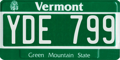 VT license plate YDE799