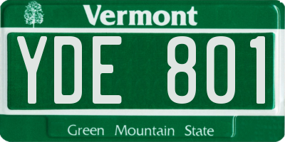 VT license plate YDE801