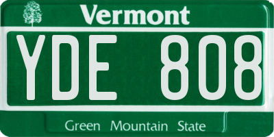 VT license plate YDE808