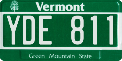 VT license plate YDE811
