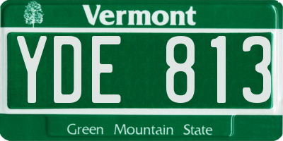 VT license plate YDE813