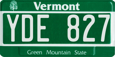 VT license plate YDE827