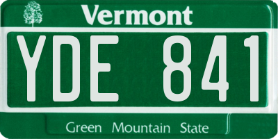 VT license plate YDE841