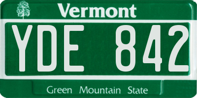 VT license plate YDE842