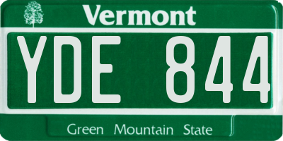 VT license plate YDE844