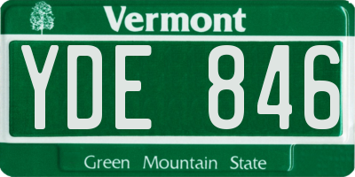 VT license plate YDE846