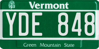 VT license plate YDE848