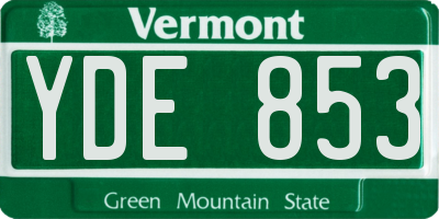VT license plate YDE853