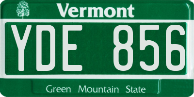 VT license plate YDE856