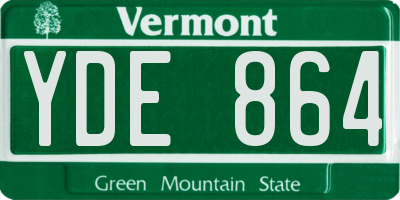 VT license plate YDE864