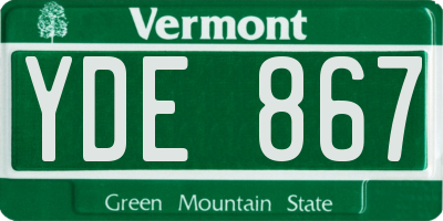 VT license plate YDE867