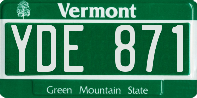 VT license plate YDE871