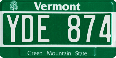 VT license plate YDE874