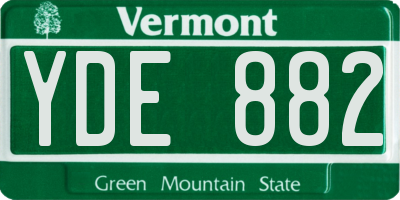 VT license plate YDE882