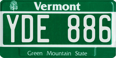 VT license plate YDE886