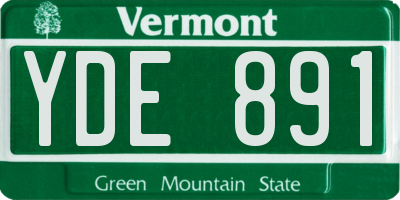 VT license plate YDE891