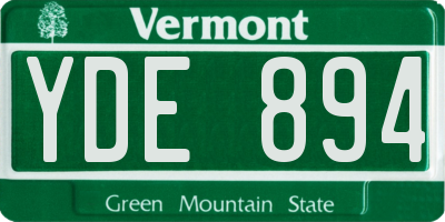 VT license plate YDE894
