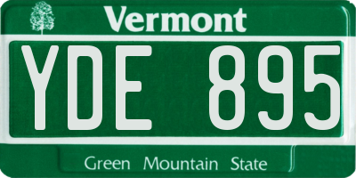 VT license plate YDE895