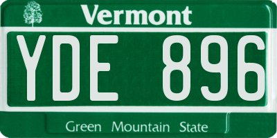 VT license plate YDE896