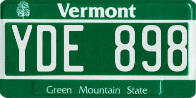 VT license plate YDE898