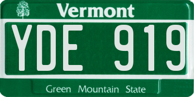 VT license plate YDE919