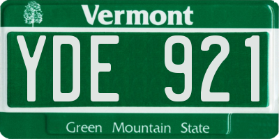 VT license plate YDE921