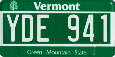 VT license plate YDE941