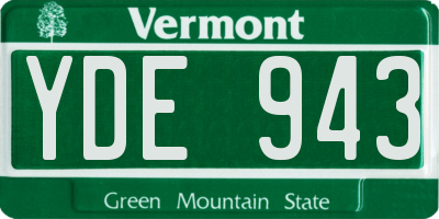 VT license plate YDE943