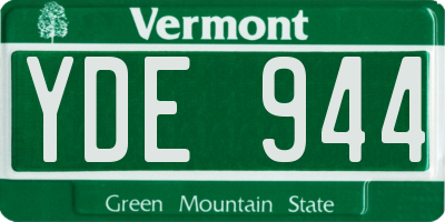 VT license plate YDE944