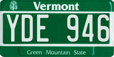 VT license plate YDE946