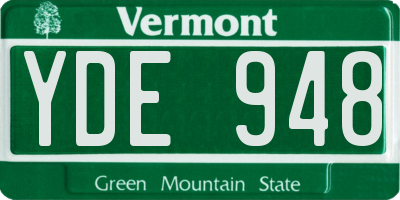 VT license plate YDE948