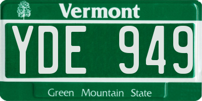 VT license plate YDE949