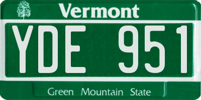 VT license plate YDE951