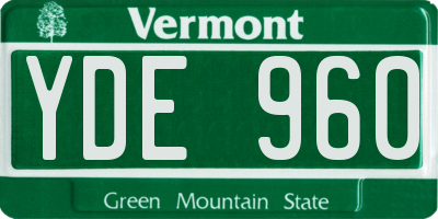 VT license plate YDE960
