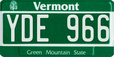 VT license plate YDE966