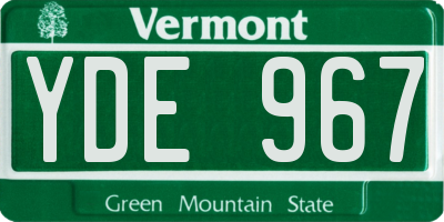 VT license plate YDE967