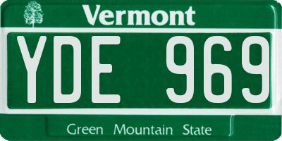VT license plate YDE969