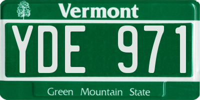 VT license plate YDE971