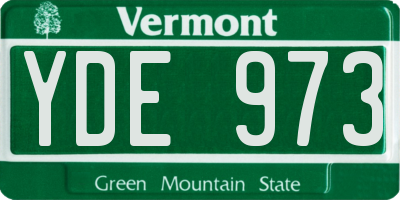 VT license plate YDE973