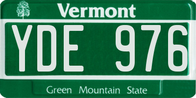 VT license plate YDE976