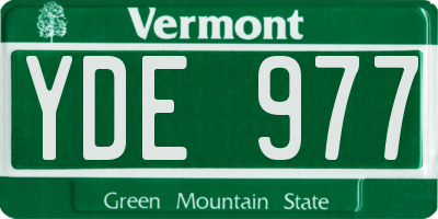 VT license plate YDE977
