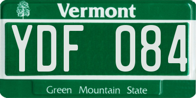 VT license plate YDF084