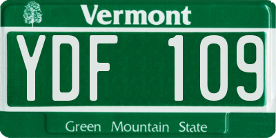 VT license plate YDF109